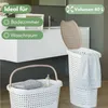 Wäschekorb mit Deckel Wäschesammler Rattan Wäschekorb Produktbild-Vorschau 3