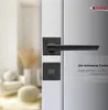 A black door handle set is shown on a white door, with a blurred background of a room interior. Produktbild-Vorschau