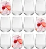 12x Gaia 590ml Extra Groß Stiellose Weingläser - Glas Rot Produktbild-Vorschau 1