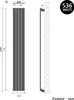 SONNI 1800×311mm Anthrazit Einlagig Paneelheizkörper Produktbild-Vorschau 7