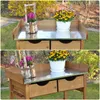 Pflanztisch Gärtnertisch Holz braun 80x45x86 cm Produktbild-Vorschau 3