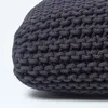 HOMESCAPES Bodenkissen groß schwarz Bezug 100% Baumwolle Produktbild-Vorschau 4