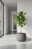 Vaso da fiori GIRAR in fibra di vetro, grigio Vesuvio, Anteprima dell’immagine prodotto 4