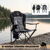 BigDean 2x Luxus Campingstuhl Faltbar 160 kg Hochlehner Produktbild-Vorschau 4