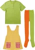 A flat lay of children's clothing items. Produktbild-Vorschau