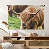 MuchoWow® Wandteppich Wandbehang Schottische Hochlandrind - Produktbild-Vorschau 6