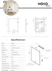 HOKO Badspiegel Antibeschlag LED 50x70 cm mit Rahmen Produktbild-Vorschau 9
