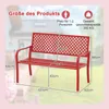 GOPLUS Gartenbank Metall, 127cm Sitzbank Outdoor 2 Sitzer Produktbild-Vorschau 5