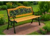 Panchina da giardino in legno con schienale e motivo a rose Anteprima dell’immagine prodotto 12