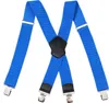 Hosenträger X-Form, Serie X, Blau, 120x5 cm, 4 Clips mit Produktbild-Vorschau 1