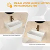 Wastafel wandmontage - 37 x 26 cm - Keramiek - Met Productafbeelding-voorbeeld 8