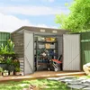 Outsunny metalen tuinhuis, 2,7 m², 249x121x183 cm, tuinhuis Productafbeelding-voorbeeld 2