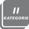A gray square with rounded corners containing the roman numeral II and the word KATEGORIE in white text. Produktbild-Vorschau