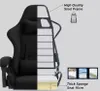 A cutaway view of a gaming chair showing its internal structure and materials, with callouts highlighting features. Podgląd zdjęcia produktu