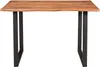 Baumkantentisch Esstisch Akazie Natur 110 x 75 cm schwarz Produktbild-Vorschau 3