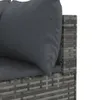 vidaXL 10-tlg. Garten-Lounge-Set mit Kissen Grau Poly Produktbild-Vorschau 6