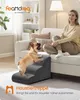 Feandrea Hundetreppe, 3 Stufen, Cord mit Querstreifen, Produktbild-Vorschau 2
