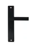A black door handle set on a white background. Produktbild-Vorschau