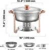 VEVOR Hot Pot Buffet-Speisenwärmer mit 4 großen Behältern Produktbild-Vorschau 6