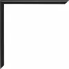 A black picture frame corner on a white background. Produktbild-Vorschau