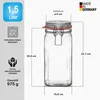 BigDean 6er Set Vorratsgläser 1,5L - Einmachgläser mit Produktbild-Vorschau 3