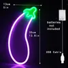 Aubergine Leuchtreklame LED Neonlicht USB Nachtlicht Produktbild-Vorschau 2