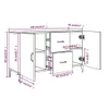 vidaXL Sideboard Blanc 100x36x60 cm Bois composite Voir les images du produit 8