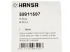 A label for a Hansa O-Ring part. Produktbild-Vorschau