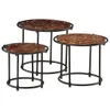 The Living Store Satztische 3 Stk. Recyceltes Massivholz Produktbild-Vorschau 2