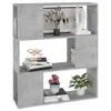Bücherregal Raumteiler Betongrau 80x24x94 cm Holzwerkstoff Produktbild-Vorschau 4