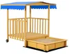 Outsunny Sandkasten mit Dach für 3-8 Jahre 133 x 129 x Produktbild-Vorschau 1