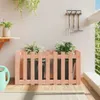 Hochbeet Lattenzaun-Design 100x50x50 cm Massivholz Produktbild-Vorschau 2