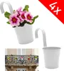 4x Blumentopf Hängetopf Balkon Zaun Blumen Übertopf Kräuter Produktbild-Vorschau 1