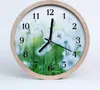 Holzuhr 30fi cm wanduhr - Wiese Landschaft Produktbild-Vorschau 1