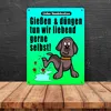 Gießen und düngen - Kein Hundeklo Schild in bunt Produktbild-Vorschau 4