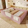 Elegantes Polsterbett mit Samtbezug, abnehmbaren Produktbild-Vorschau 1