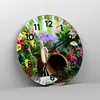 Wanduhr - Rund - Glasuhr - Pflanzen Garten Frühling Natur - Produktbild-Vorschau 4