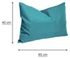 Kissenbezug 40x60 cm petrol Struktur Leinenoptik Produktbild-Vorschau 3