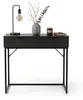 Tavolo consolle stile loft ELANO 2 cassetti 80 cm Nero Anteprima dell’immagine prodotto 2