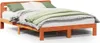 vidaXL Massivholzbett ohne Matratze Wachsbraun 160x200 Produktbild-Vorschau 1