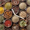 Wanduhr aus Glas mit Motiv Verschiedene Gewuerze- 30 x 30 Produktbild-Vorschau 1