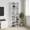 CD regál, biela farba, 65 x 23,5 x 175 cm, materiál: Náhľad obrázku produktu 3