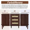 Mueble aparador Merax de 140 cm, armario de ratán con 3 Vista previa de la imagen del producto 9