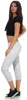 Damen Jogginhose 3/4 Sport-Hose Baumwolle mit Tasche; Grau Produktbild-Vorschau 4