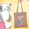 Mr. & Mrs. Panda Tote Bag Stier Astrologie - Braun Pastell Produktbild-Vorschau 2