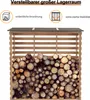 M MCombo Holzregal, Outdoor Kaminholzregel mit Rückwand, Produktbild-Vorschau 2