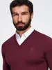 Sweter męski OMBRE OM-SWSW-0102 KASZTANOWATY rozmiar: XL Podgląd zdjęcia produktu 8
