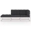 The Living Store 3-tlg. Garten-Lounge-Set mit Kissen Kiefer Produktbild-Vorschau 4