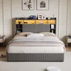 Lit rembourré ProximaX 140 x 200 cm avec ports USB et Voir les images du produit 1