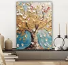 MuchoWow® - Leinwandbilder - Baum - Blau - Gold - Abstrakt Produktbild-Vorschau 7